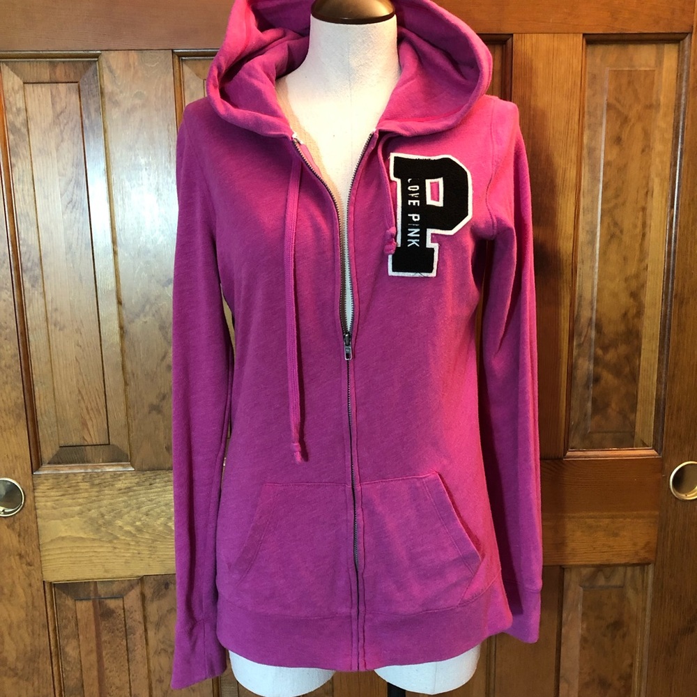 Victoria’s Secret PINK Appliqué Hoodie Small Tunic - Picture 1 of 5